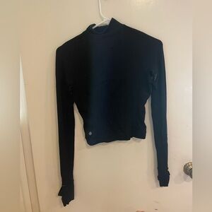 Women's Black Long Sleeve Top